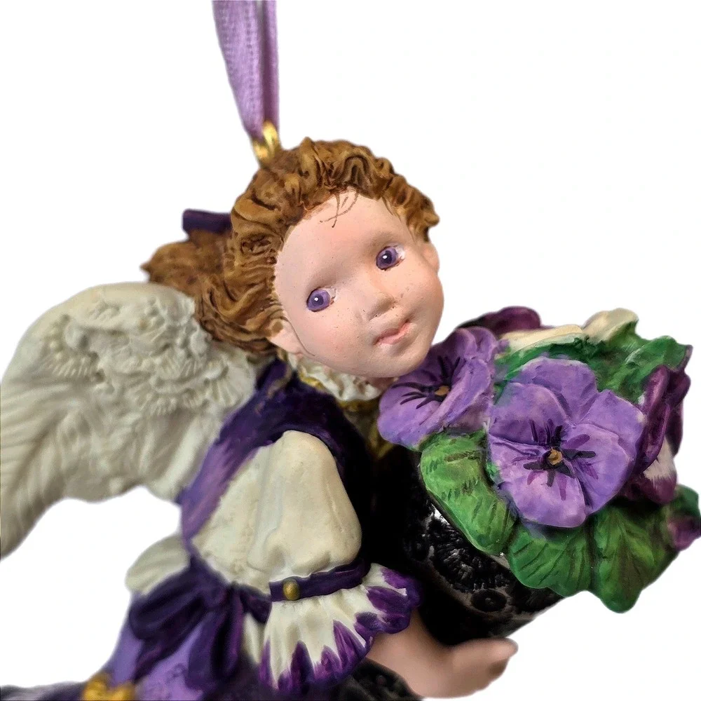 1996 Hallmark Keepsake Ornament Pansy Angel #1 in The Language of Flowers Series